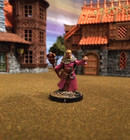Wizard Warlock Sorcerer D&D new hand paintedNLM resin 3D printed rpg purple silk — photo 1