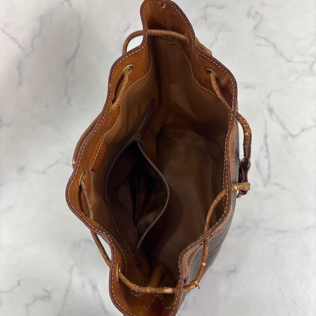 Celine Macadam Pattern Leather PVC Drawstring Sho… - image 14