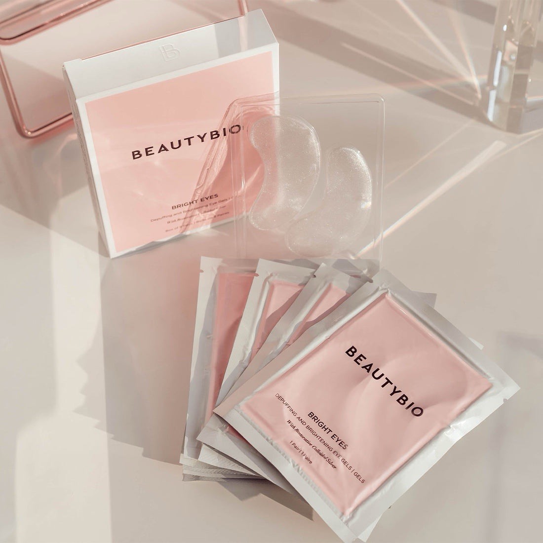 Beauty Bio Bright Eyes Depuffing and Brightening Eye Gels Box of 8 Pairs x 2