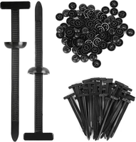 50 StüCk Universal Kabelbinder Mit Halter, Selbstverriegelnd Nylon Kabelbindersc