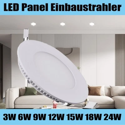 LED Panel Einbaustrahler Einbauleuchte EinbauSpots flach slim Deckenleuchte 230V - Bild 1 von 4