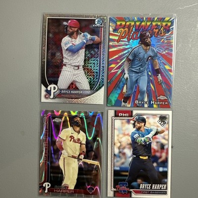 Bryce Harper 4 Card Lot. Philadelphia Phillies
