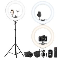 UBeesize 22 Inch Ring Light with 72 Inch Stand 60W Dimmable