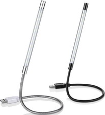 Mudder 2 Pcs USB LED Light Laptop Keyboard Lamp Gooseneck Dimmable Reading