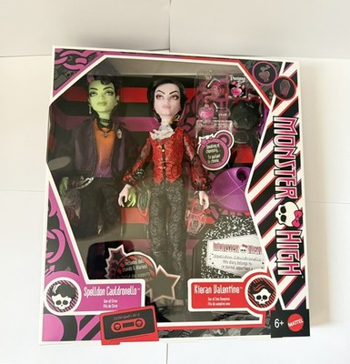Monster High Kieran Valentine und Spelldon Cauldronello Puppen 2er Pack | BRANDNEU