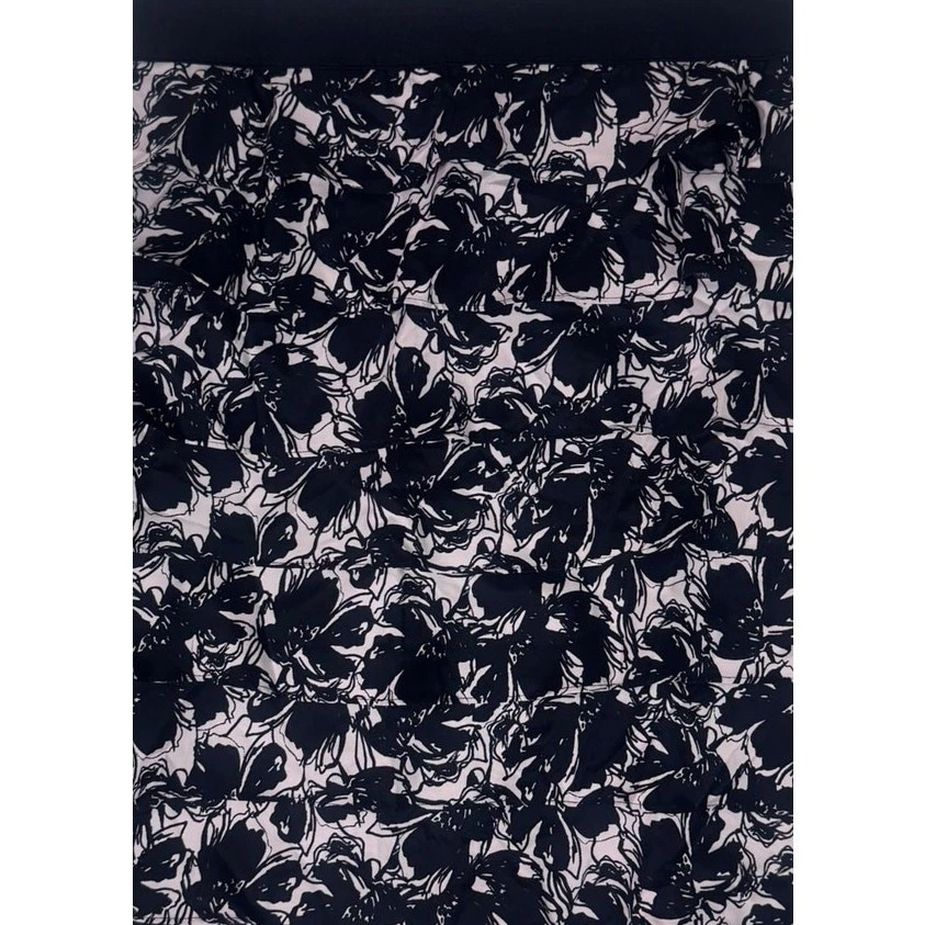 Falda lápiz Alfani para mujer talla 10 negra blanca floral en capas cremallera trasera  Foto 2 de 4