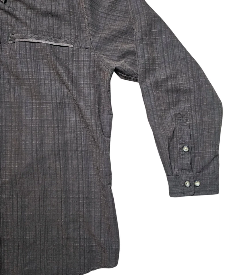 Camisa de manga larga Exofficio para hombre XL marrón con botones Foto 4 de 4