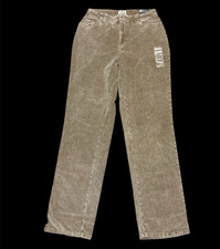 St Johns Bay Light Taupe Corduroy Pants Womens Size 6 Stretch NWT