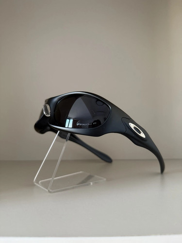 Vintage Oakley Monster Dog Sunglasses 00s Matte Black Frame Black Lenses - Image 1