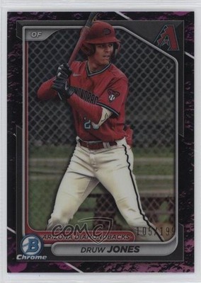 2024 Bowman Chrome Prospects Fuchsia Lunar Refractor /199 Druw Jones 1b7o