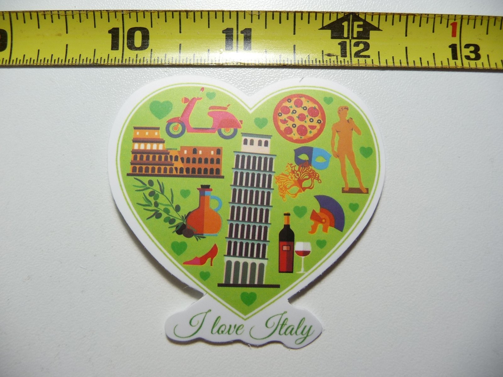 Italy Heart Sticker Decal for Travel Lovers Vacation Memories