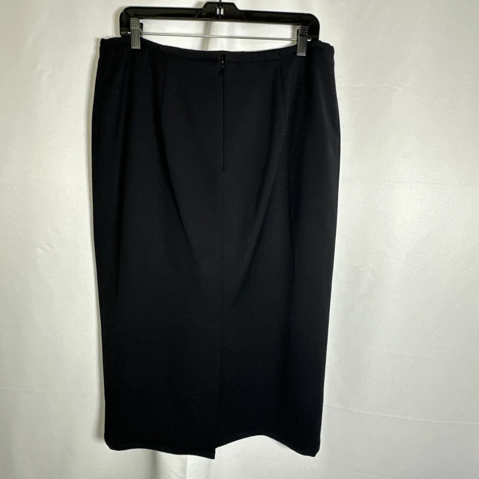 Falda larga forrada negra Peter Nygard para mujer talla 16 #867 Foto 2 de 4