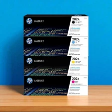 HP 202A 4-Pack LaserJet Toner Cartridge CF500A-CF503A