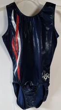 USED GK ELITE SPORTSWEAR GYMNASTICS NASTIA LEOTARD SLEAVLESS MEDIUM
