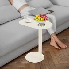 C-Shaped Side Table, Iron End Table, Couch Side Table Freestanding