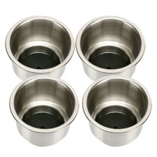 4 Pack Of Stainless Steel Cup Drink Holder With Drain For Marine Boat Rv Camper