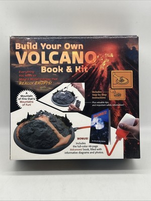 NEW Build Your Own Volcano Book and Kit Educational Really Erupts!