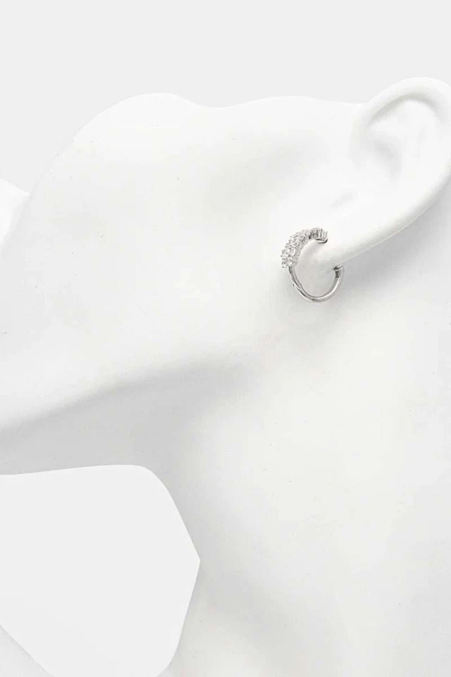 Orecchini Guess argento 925 cerchi zirconi JSBE04 489JW - Immagine 2 di 4