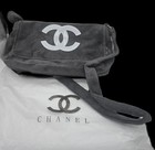 Brand New Chanel Precision Vip Gift Novelty Terry Cloth Messenger Shoulder Gray