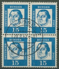 Bund 1961 Bedeutende Deutsche 351 y 4er-Block gestempelt