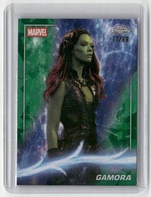 2025 Topps Chrome Sapphire Marvel Studios - Green Gamora 77/99