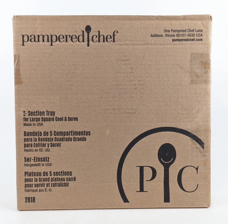 Pampered Chef 5-Section Tray Insert for Large Cool & Serve #2618 – Veggie Fruit - Image 4 of 4