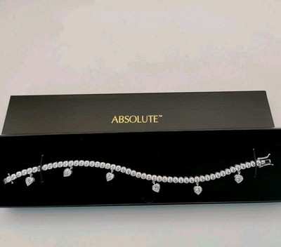Victoria Wieck Sterling Silver Absolute Icicle Line Tennis Bracelet 