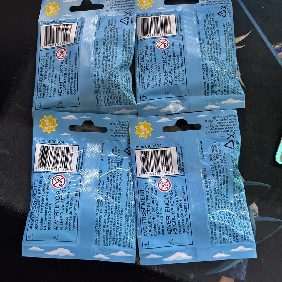 x4 New, Factory Sealed LEGO Simpsons Minifigures Series 2 (71009) From 2015 - image 2 of 2