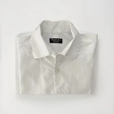 BESPOKE TURNBULL ASSER MENS WHITE DRESS SHIRT - APPROX 16/34 - ENGLAND *FLAWS*