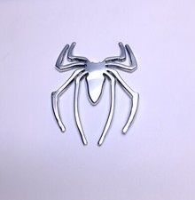 Spider 3d Car Emblem Sticker Decal Heavy Duty Die Cast Metal Silver Finish Spider 3d Car Emblem Sticker Decal Heavy Duty Die Cast Metal Silver Finish