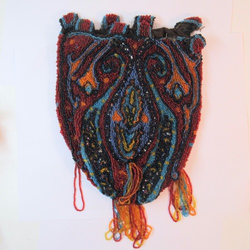 👛 Cartera vintage con cuentas 👛 Bolso de mano antiguo - Imagen 2 de 6