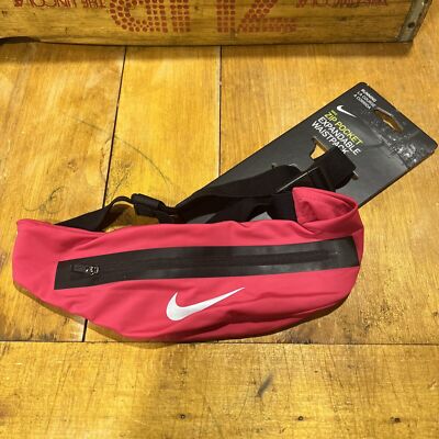 Nike Running Zip Pocket Expandable Waistpack, Adjustable Fanny Pack