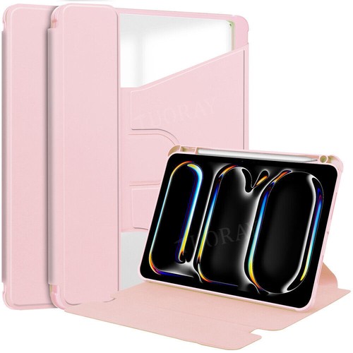For NEW iPad A16 Air 11 / 13 inch M3 2025 Rotation Leather Shockproof Smart Case - Picture 2 of 58