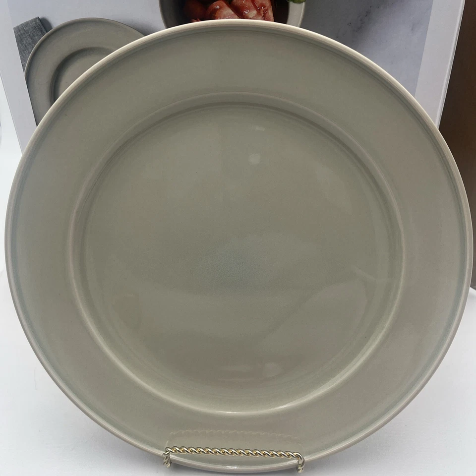 Martha Stewart Porcelain Reactive Glaze Stoneware 12 Pc Dinner Set Sharkey Gray - Image 4 of 4