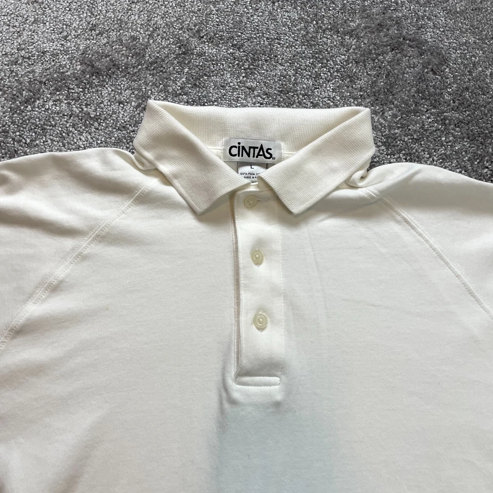 Camisa Polo Cintas Para Hombre Grande Blanca Cuello Suave Pima Algodón Rugby Golf Preppy Foto 4 de 4