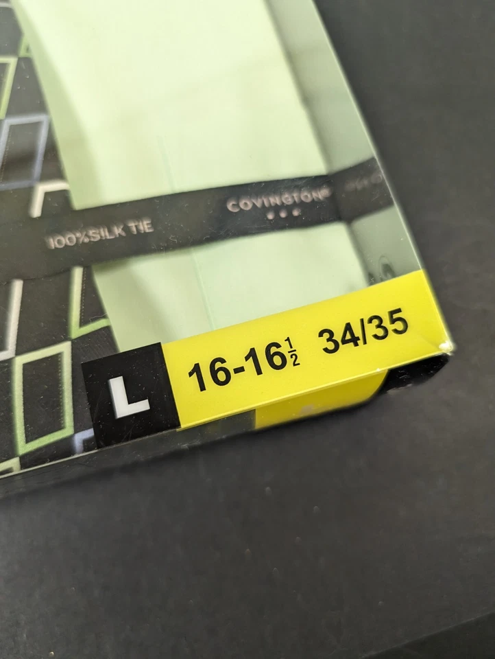 Camisa de Vestir Covington Talla 16 16.5 34 - 35 Grande Verde Menta con Corbata de Seda en Caja Foto 2 de 4