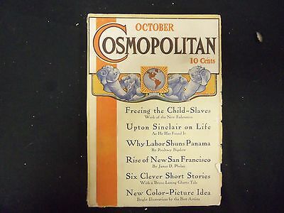 1906 OCTOBER COSMOPOLITAN MAGAZINE - NICE COVER, ADS AND