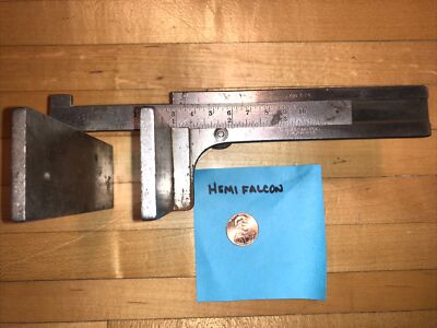 VTG RARE LESCHEN & SONS Wire Rope Co Starrett 424 Caliper Rule Ruler Gauge USA