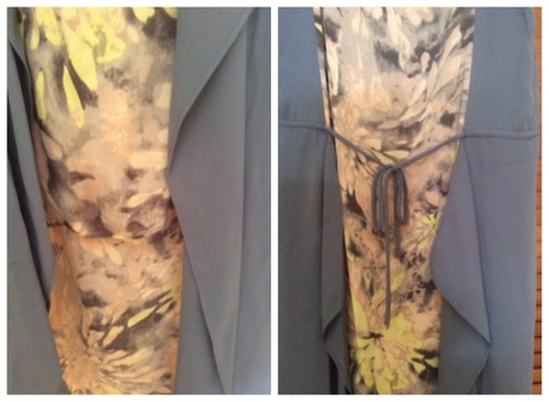 NEW BCBG MAX AZRIA VINTAGE BLUE COMBO ASYMMETRIC DRESS PSL6W030 XS - 第 4/9 張圖片