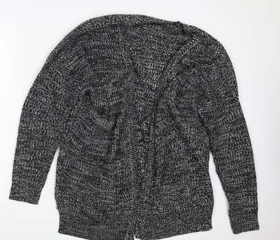 Select Damen schwarz V-Ausschnitt Acrylmischung Wickelpullover Größe 16