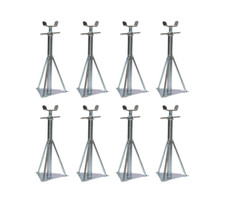 Static Caravan Large Axle Stands X8 Mobile Home Siting Chassis 15" - 20"