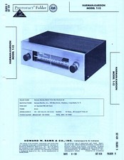 1959 HARMAN KARDON T-12 AM FM RADIO SERVICE MANUAL PHOTOFACT SCHEMATIC REPAIR