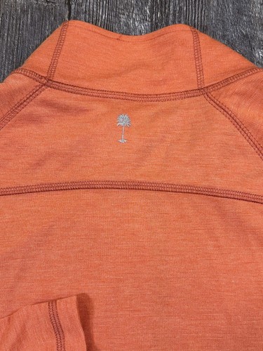 Men's PARADISE COLLECTION Orange Long Sleeve 1/4 Zip Pullover Shirt Size XL - Picture 8 of 12