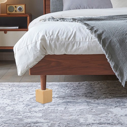 2pcs Sturdy Wooden Furniture Risers Heavy Duty Bed Lifts Anti-skid Couch Sofa - Picture 9 of 12