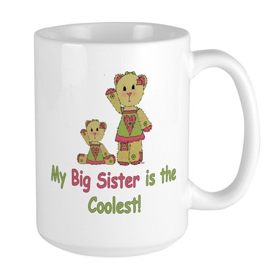 CafePress Coolest Sister Bears Large Mug (284655127)