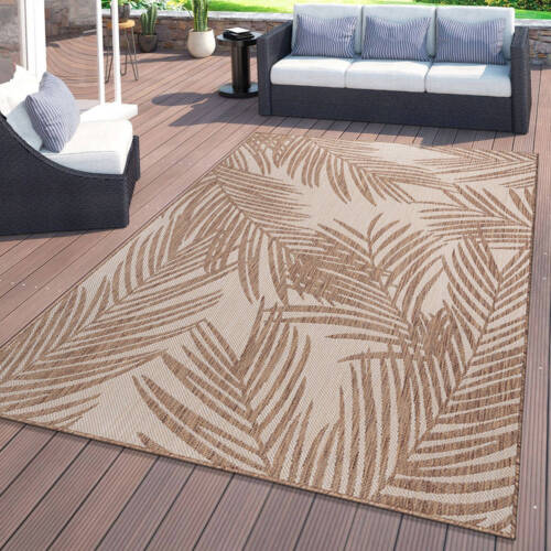 Rugshop Outdoor Rug Distressed Leaves Textured Indoor Outdoor Carpet Patio Rugs - Afbeelding 1 van 301