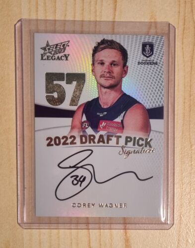 *LOW* 10/90 AFL Select Legacy - Gold Draft Pick Sig DPS - Corey Wagner Fremantle - Picture 1 of 2