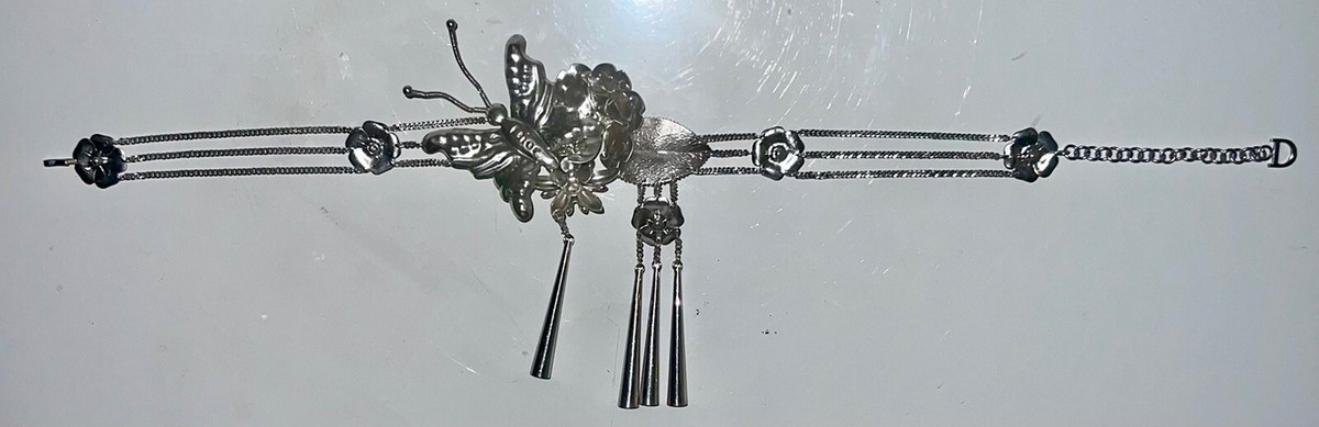 Dior ディオール 蝶 ブローチ ビジュ CHRISTIAN DIOR F/W 2003 Chinese Butterfly Chime Set JOHN