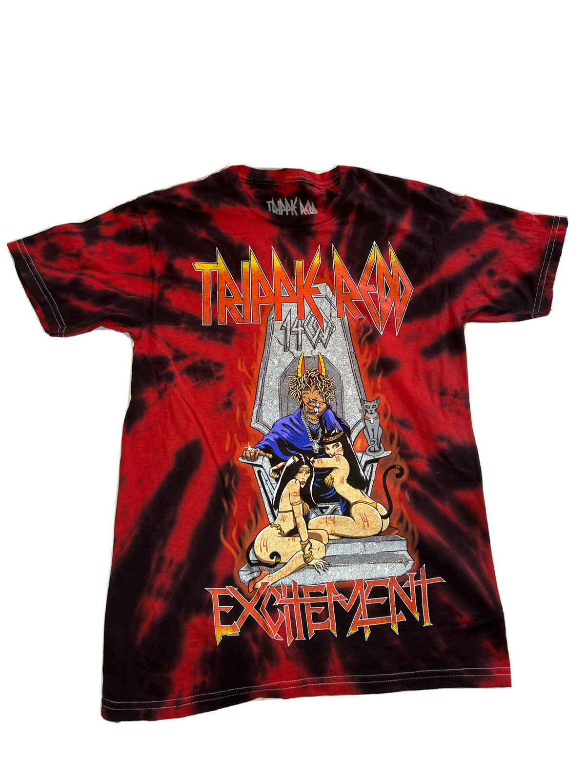 Trippie Redd T-shirt Adult Size Small Excitement Tour Merch Tie Dye Red