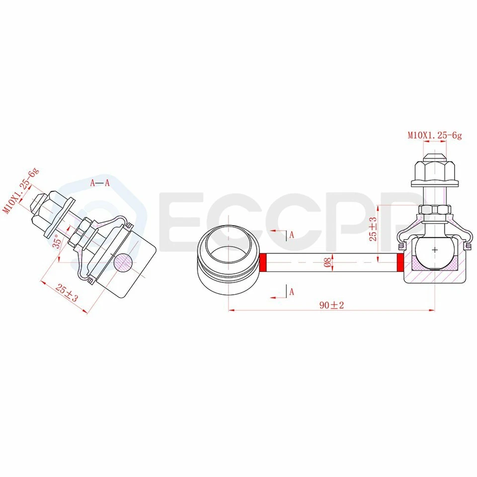 10pcs For Infiniti I30 & I35 Front Ball Joints Tie Rods Sway Bars Control Arms - Image 4 of 4